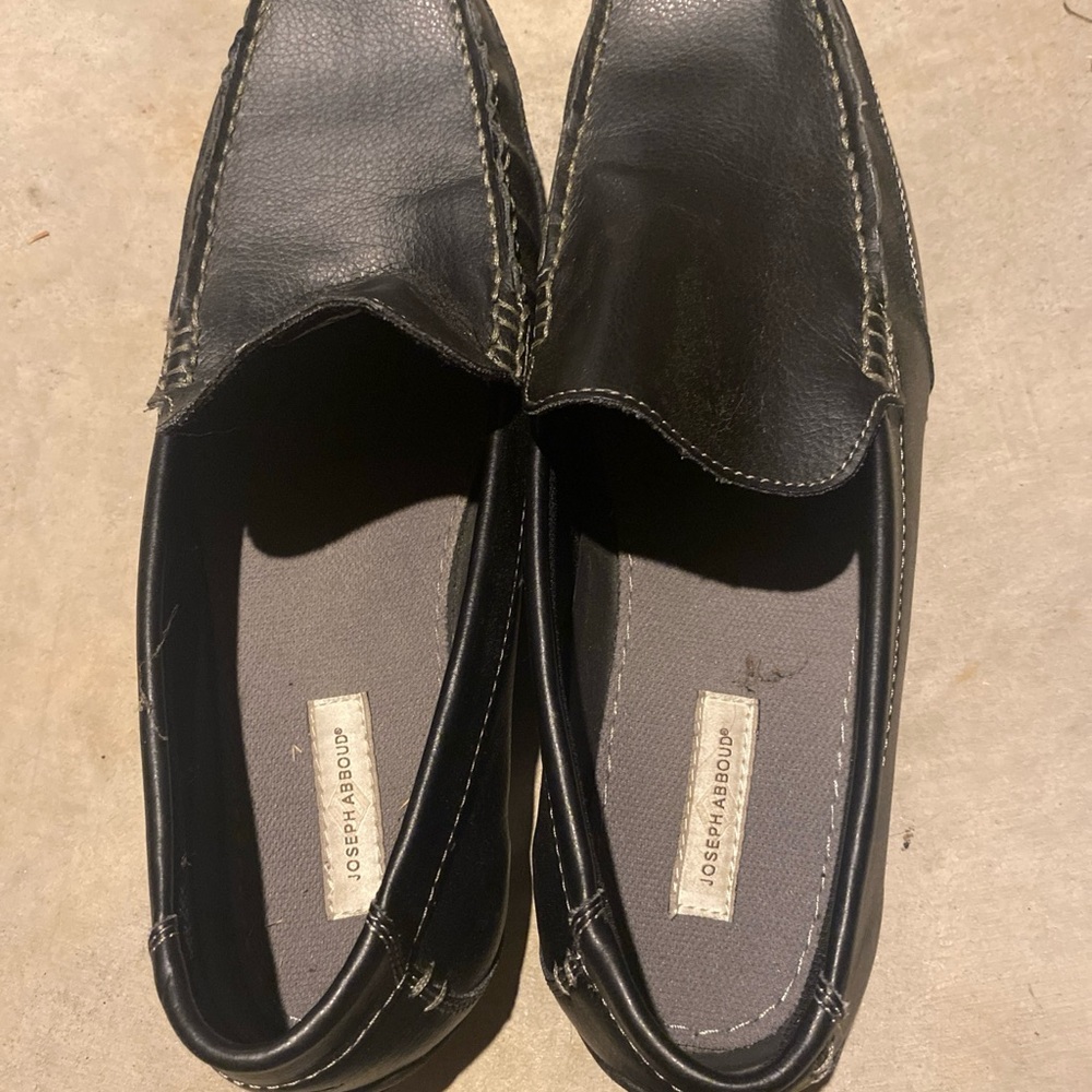 JOSEPH ABBOUD CASUAL LOAFERS BLACK SLIP ON DRESS SHOES MEN 13